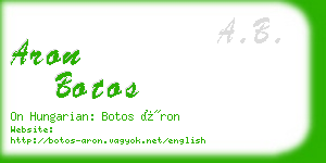 aron botos business card